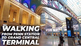 Walking NYC  Penn Station to Times Square amp Grand Central Terminal July 2021 [upl. by Maddis]