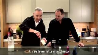 aerolatte  milk frother makes three layer caffè latte macchiato [upl. by Noiwtna]