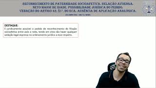 STJ INFO 834 paternidade socioafetiva e adoção [upl. by Fabian]