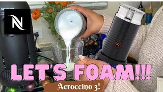 How To Foam Milk With Aeroccino 3 Make Coffee With Foam Tips amp Tricks  Easy Foamed Latte Recipe [upl. by Kelda]