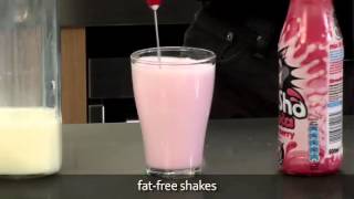 How to make a fat free milkshake using an aerolatte milk frother [upl. by Ernestine6]