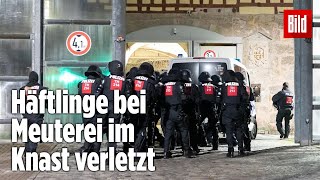 Gefängnismeuterei Polizei stürmt Knast in Thüringen  JVA Untermaßfeld [upl. by Lupien]