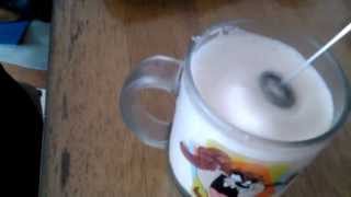 Aerolatte Review Frothing Cold Milk In Under 1 Minute [upl. by Anrapa]